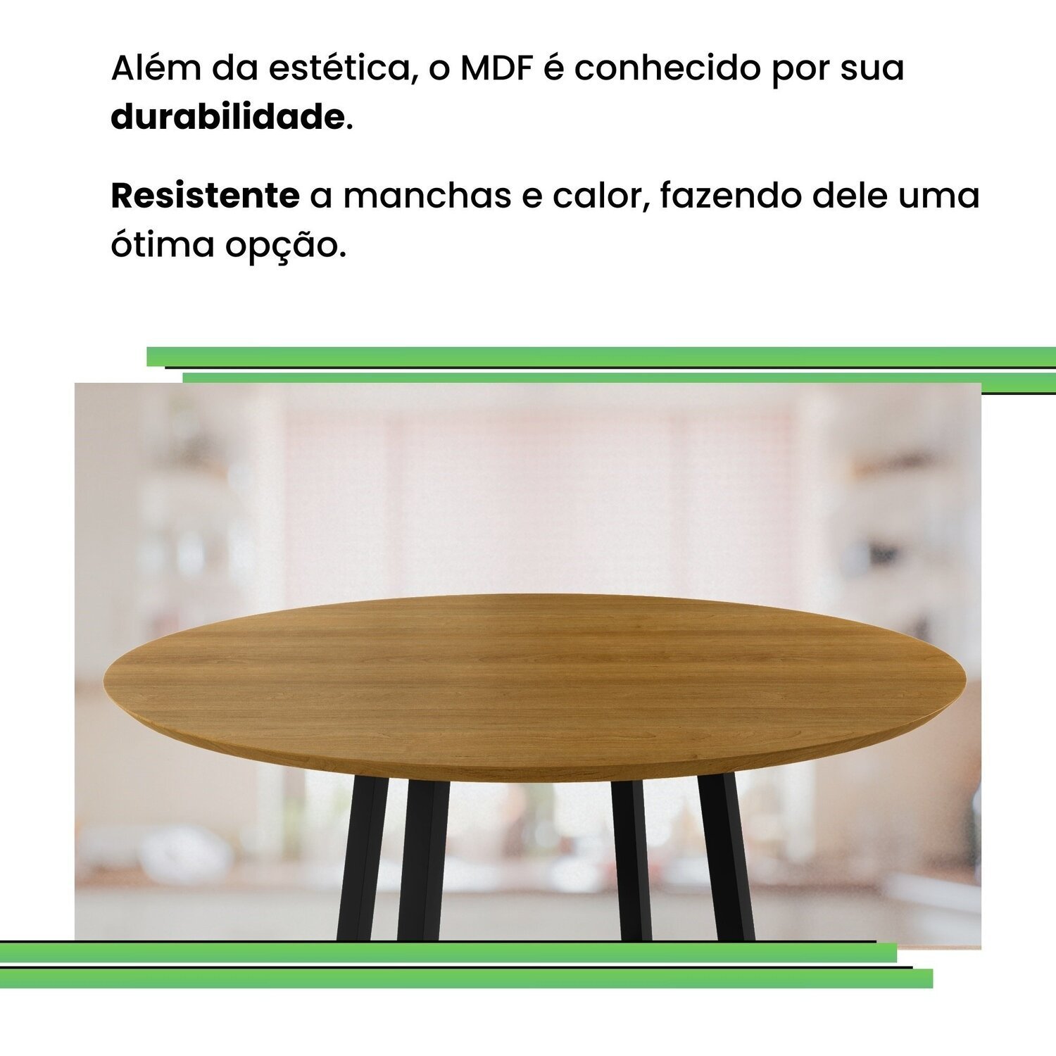 Conjunto Sala de Jantar 6 Cadeiras Madri com Braço Mesa Redonda 150cm Tampo Mdf Coliseu - 8