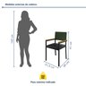 Conjunto Sala de Jantar 6 Cadeiras Madri com Braço Mesa Redonda 150cm Tampo Mdf Coliseu - 4