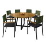 Conjunto Sala de Jantar 6 Lugares Madri com Braço Mesa Redonda 150cm Tampo Mdf Coliseu - 2
