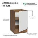 Ver imagem 3 de Balcão de Cozinha 50cm 1 Porta (sem Tampo) Rustic/branco Stella Madesa