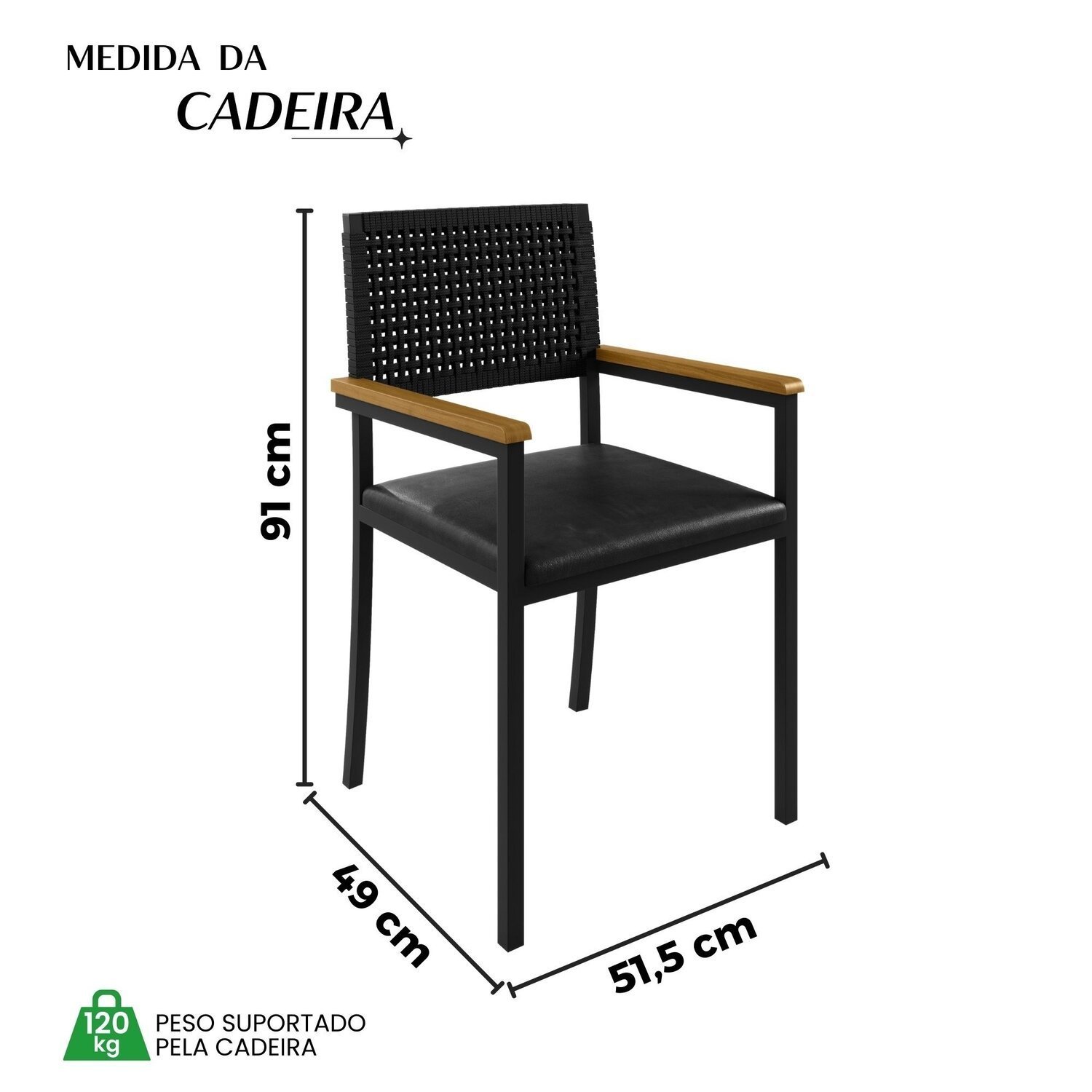 Conjunto Sala de Jantar 4 Cadeiras Madri com Braço Mesa Redonda 120cm Tampo Mdf Coliseu - 4