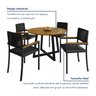 Conjunto Sala de Jantar  4 Lugares Redondo Tampo MDF Mesa Coliseu com Cadeiras Madri com Braço - 7