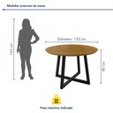 Ver imagem 3 de Conjunto Sala de Jantar 4 Lugares Redondo Tampo MDF Mesa Coliseu com Cadeiras Madri com Braço