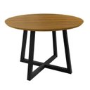 Ver imagem 5 de Conjunto Sala de Jantar Mesa Redonda 4 Cadeiras com Braço MDF Coliseu Preto