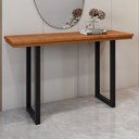 Ver imagem 1 de Buffet Aparador Ripado Madeira Maciça e Aço 130cm Itália Marrom/Preto