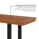 Ver imagem 4 de Buffet Aparador Ripado Madeira Maciça e Aço 130cm Itália Marrom/Preto