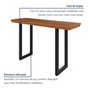 Ver imagem 5 de Buffet Aparador Ripado Madeira Maciça e Aço 130cm Itália Marrom/Preto