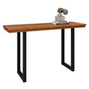 Ver imagem 2 de Buffet Aparador Ripado Madeira Maciça e Aço 130cm Itália Marrom/Preto