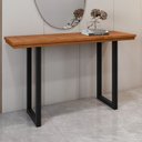 Ver imagem 1 de Buffet Aparador Ripado Madeira Maciça e Aço 130cm Itália Marrom/Preto