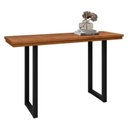 Ver imagem 2 de Buffet Aparador Ripado Madeira Maciça e Aço 130cm Itália Marrom/Preto