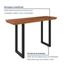 Ver mais imagens de Buffet Aparador Ripado Madeira Maciça e Aço 130cm Itália Marrom/Preto