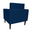 Ver imagem 4 de Poltrona Estofada Para Sala de Espera Leticia Slim Suede Azul Marinho - LM DECOR
