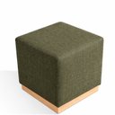 Ver imagem 1 de Puff para Sala de Estar Linho 47x50cm Leti Verde