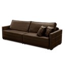 Ver imagem 4 de Sofá Sem Caixa Retrátil Reclinável 2,10m Karen Veludo Marrom Adonai Estofados