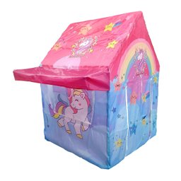 Barraca Casinha Infantil Com Toldo e Janelinha Unicórnio - 1