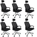 Ver imagem 1 de Kit 6 Cadeiras de Escritório Presidente Tela Mesh Cádis