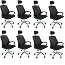 Ver imagem 1 de Kit 8 Cadeiras de Escritório Presidente Tela Mesh Cádis