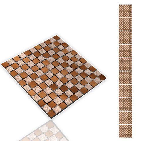 Cópia - Pastilha de Vidro Adesiva Kit 10 Uni Parede Cozinha Banheiro Sala Decorativa Facil Aplicacao