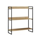 Ver imagem 2 de Buffet Aparador Industrial 3 Prateleiras Córdoba 95cm Preto e Castanho Marrom