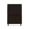 Cabeceira Estofada Cama Box Solteiro Carla 90cm com Frame Suede:marrom - 1