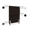 Cabeceira Estofada Cama Box Solteiro Carla 90cm com Frame Suede:marrom - 2