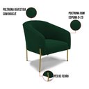 Ver imagem 5 de Cadeira Sala de Jantar Pé Ferro Dourado Kit 2 Stella Bouclê D03 - D'Rossi Cor Verde