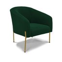 Ver imagem 3 de Cadeira Sala de Jantar Pé Ferro Dourado Kit 2 Stella Bouclê D03 - D'Rossi Cor Verde