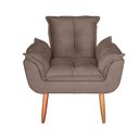 Ver imagem 3 de Poltrona para Sala e Quarto Decorativa Opala Suede Capuccino