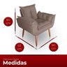 Poltrona para Sala e Quarto Decorativa Opala Suede Capuccino - 2