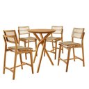 Ver imagem 2 de Conjunto Mesa Bistrô Ballare Tampo de 60cm Redondo e 4 Banquetas Eva Premium