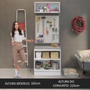 Ver imagem 7 de Kit com Balcão e Armário Aéreo Multiuso 80cm Branco/crema Agata Madesa Branco/crema