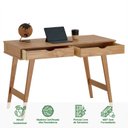 Ver imagem 2 de Mesa Escrivaninha Madeira 2 Gavetas Retro Milo Madeirado Idimex