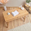 Ver imagem 5 de Mesa Escrivaninha Madeira 2 Gavetas Retro Milo Madeirado Idimex