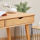 Ver imagem 7 de Mesa Escrivaninha Madeira 2 Gavetas Retro Milo Madeirado Idimex