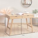 Ver imagem 3 de Mesa Escrivaninha Madeira 2 Gavetas Retro Milo Madeirado Idimex