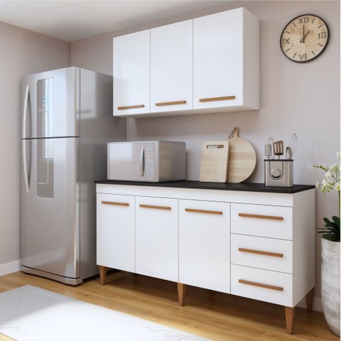 Cozinha Completa Modulada 6 Portas 3 Gavetas Maceió