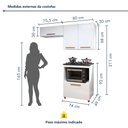 Ver imagem 3 de Cozinha Completa Modulada 4 Portas Paraty Mais Funcional