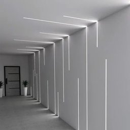 Perfil Alumínio Preto Sobrepor + Fita Led Frio + Fonte 2m - 7