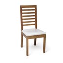 Ver imagem 5 de Conjunto Sala de Jantar Atena Mesa Extensível 178x78cm Tampo Vidro 6 Cadeiras Assento Estofado Marrom/Pinhão