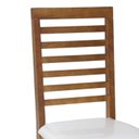 Ver imagem 6 de Conjunto Sala de Jantar Atena Mesa Extensível 178x78cm Tampo Vidro 6 Cadeiras Assento Estofado Marrom/Pinhão