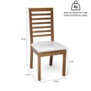 Ver imagem 4 de Conjunto Sala de Jantar Atena Mesa Extensível 178x78cm Tampo Vidro 6 Cadeiras Assento Estofado Marrom/Pinhão