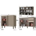 Ver imagem 4 de Kit de Cozinha Modulada 12 Peças Connect 1 (5 Armários + 3 Balcões + 1 Paneleiro + 3 Complementos