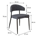 Ver imagem 4 de Cadeira Bless Fixa com 4 Pés 55 X 52,5 X 77,5 Cm com 1 Unidade