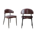 Ver imagem 1 de Cadeira Bless Fixa com 4 Pés 55 x 52,5 x 77,5 cm com 2 Unidades Marrom/Café/Preto