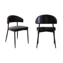 Ver imagem 1 de Cadeira Bless Fixa com 4 Pés 55 x 52,5 x 77,5 cm com 2 Unidades Preto