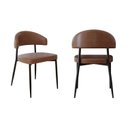Ver imagem 1 de Cadeira Bless Fixa com 4 Pés 55 x 52,5 x 77,5 cm com 2 Unidades Marrom/Whisky/Preto