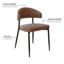 Ver imagem 5 de Cadeira Bless Fixa com 4 Pés 55 x 52,5 x 77,5 cm com 2 Unidades Marrom/Whisky/Preto
