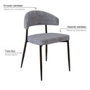 Ver imagem 5 de Cadeira Bless Fixa com 4 Pés 55 x 52,5 x 77,5 cm com 2 Unidades Cinza/Preto