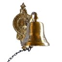 Ver imagem 2 de Sino Fixo de Parede Porta Portão com Suporte e Badalo Bronze