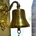 Ver imagem 1 de Sino Fixo de Parede Porta Portão com Suporte e Badalo Bronze